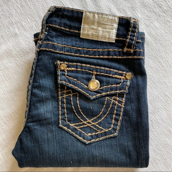 LA IDOL Jeans with stitching and embellishments. - Picture 5 of 8